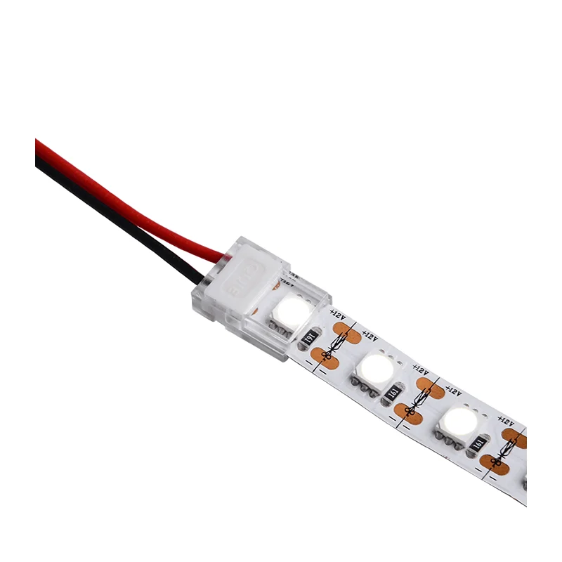 Connector Clip voor 10mm Ledstrip van strip naar draad - Afbeelding 3