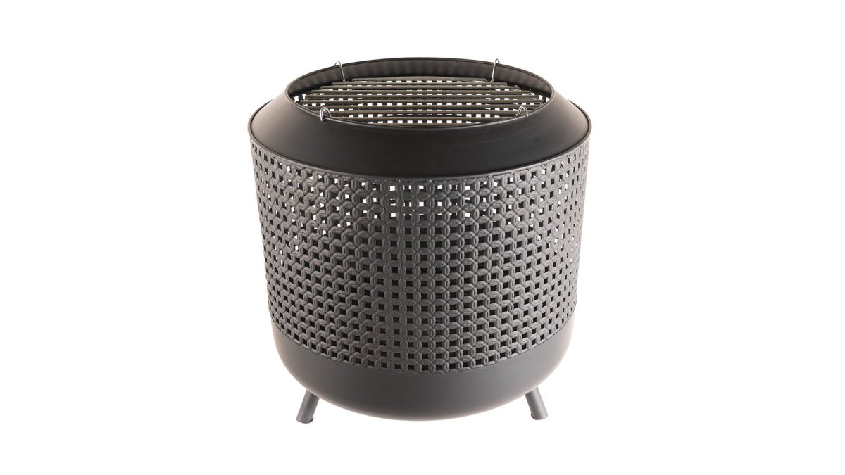 RedFire Midland Vuurkorf met BBQ grill Zwart - Afbeelding 2