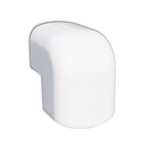 Buiten bocht 90° 75mm wit - Afbeelding 2
