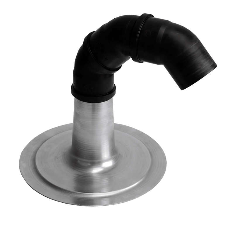 Dak doorvoer aluminium Ø 75 mm + 3 x PP bocht - Afbeelding 2
