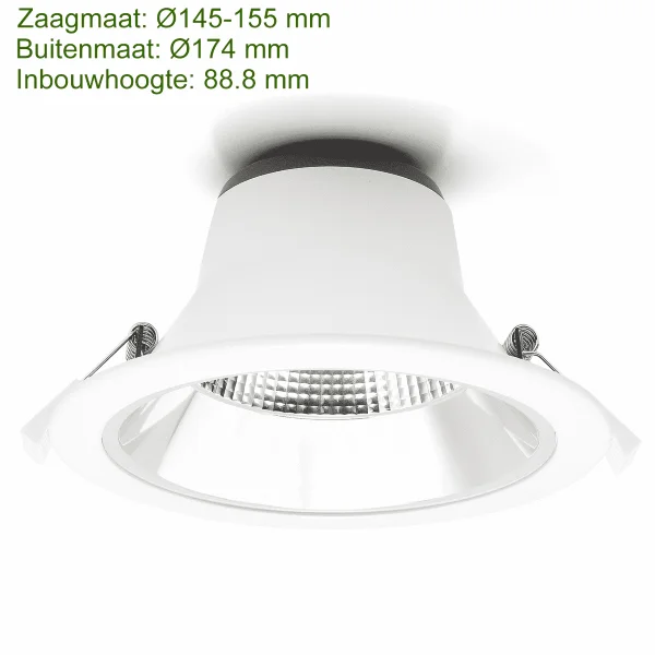 Downlighter Spot 174mm 15W Tri-Color wit - Afbeelding 2