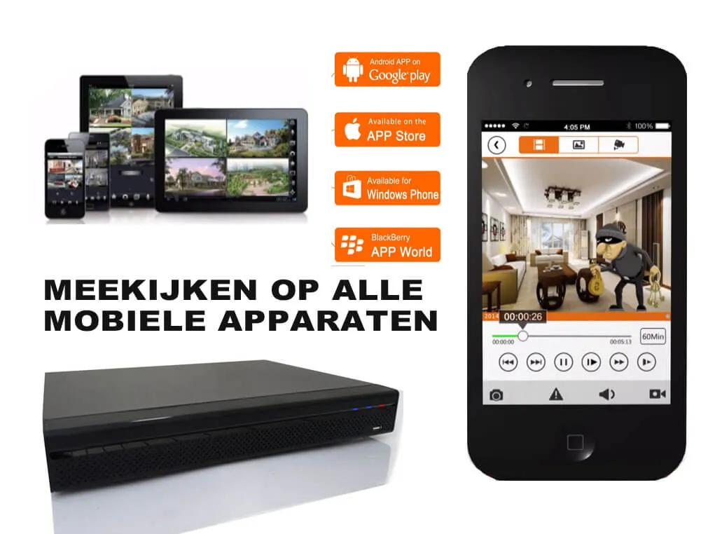 sony beveiligingscamera set 4x antraciet 5MP dome starlight - Afbeelding 4