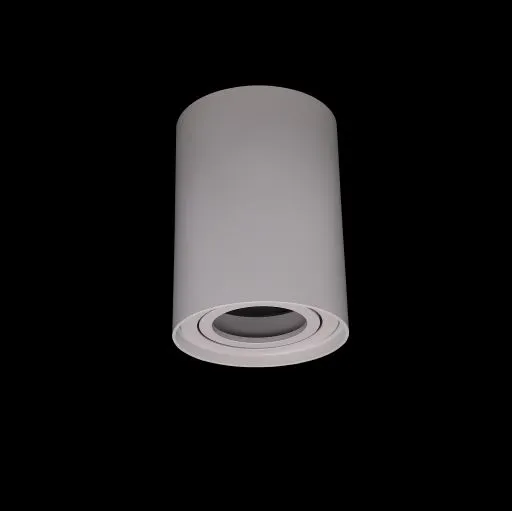 Opbouwspot GU10 80mm rond hoogte 80mm wit - Afbeelding 2