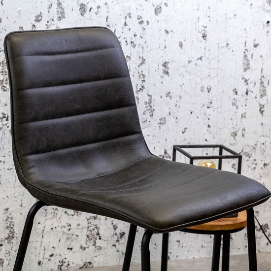 Stoere industriële barkruk antraciet - Afbeelding 7
