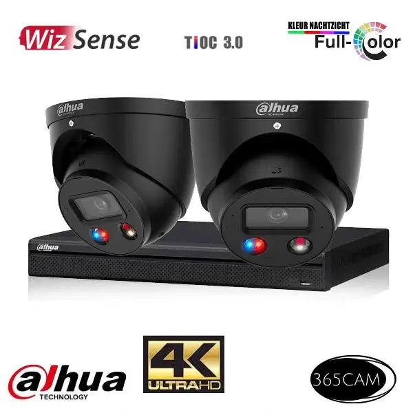 Dahua IP camera set met Full Color. 4K Kleur nachtzicht. Origineel Dahua! - Afbeelding 2