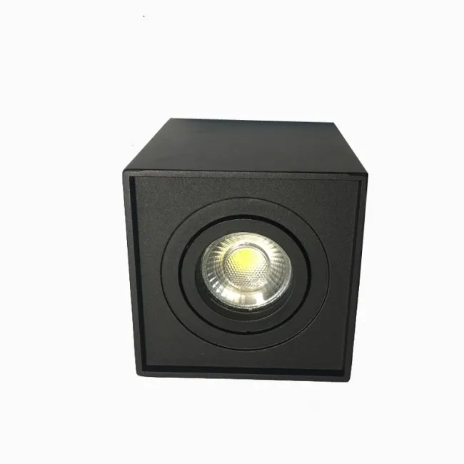 Opbouwspot GU10 83x83x80mm vierkant zwart - Afbeelding 3